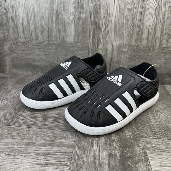 Adidas Kids size 2 Black and White Water Sandal - Picture 6 of 8